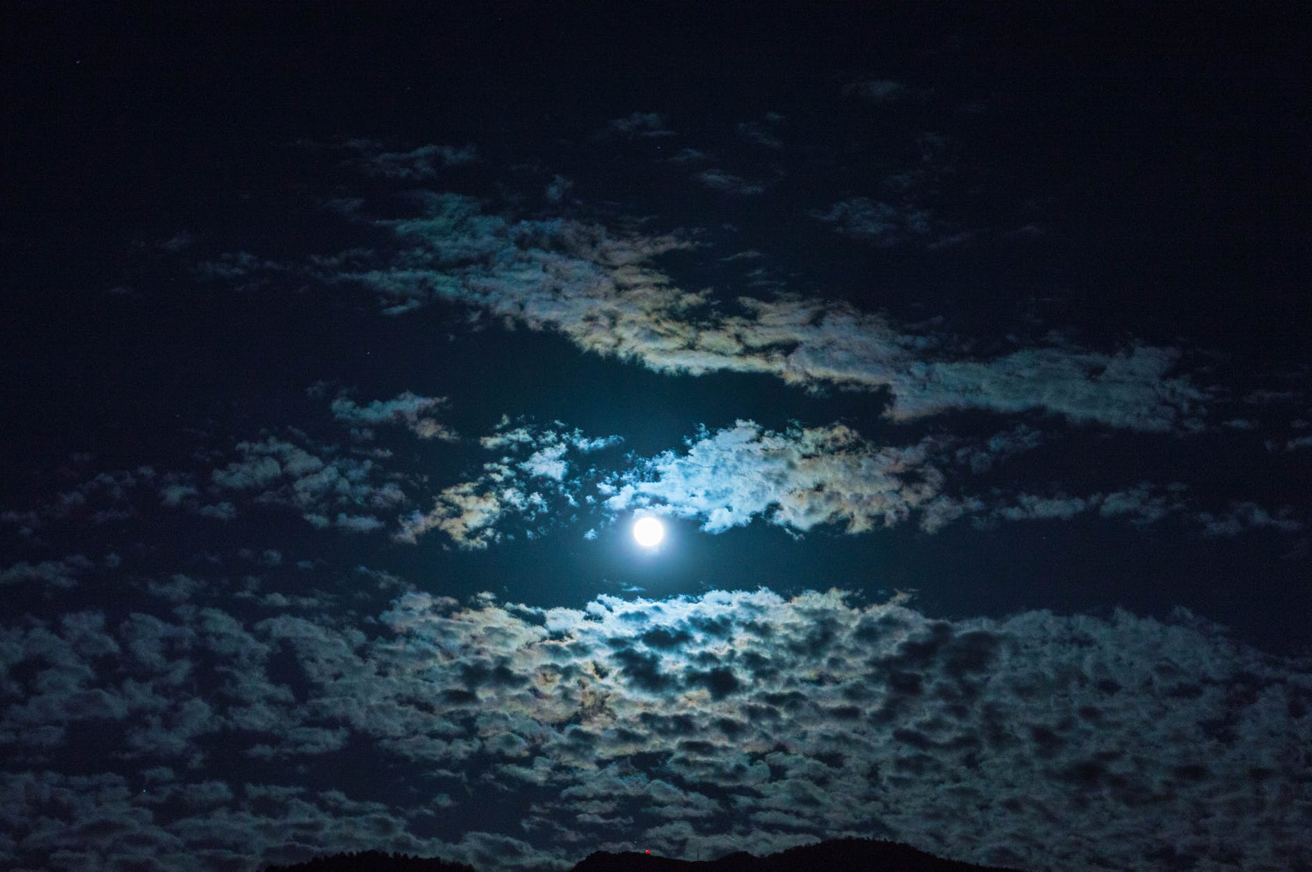 clouds dark moon moonlight